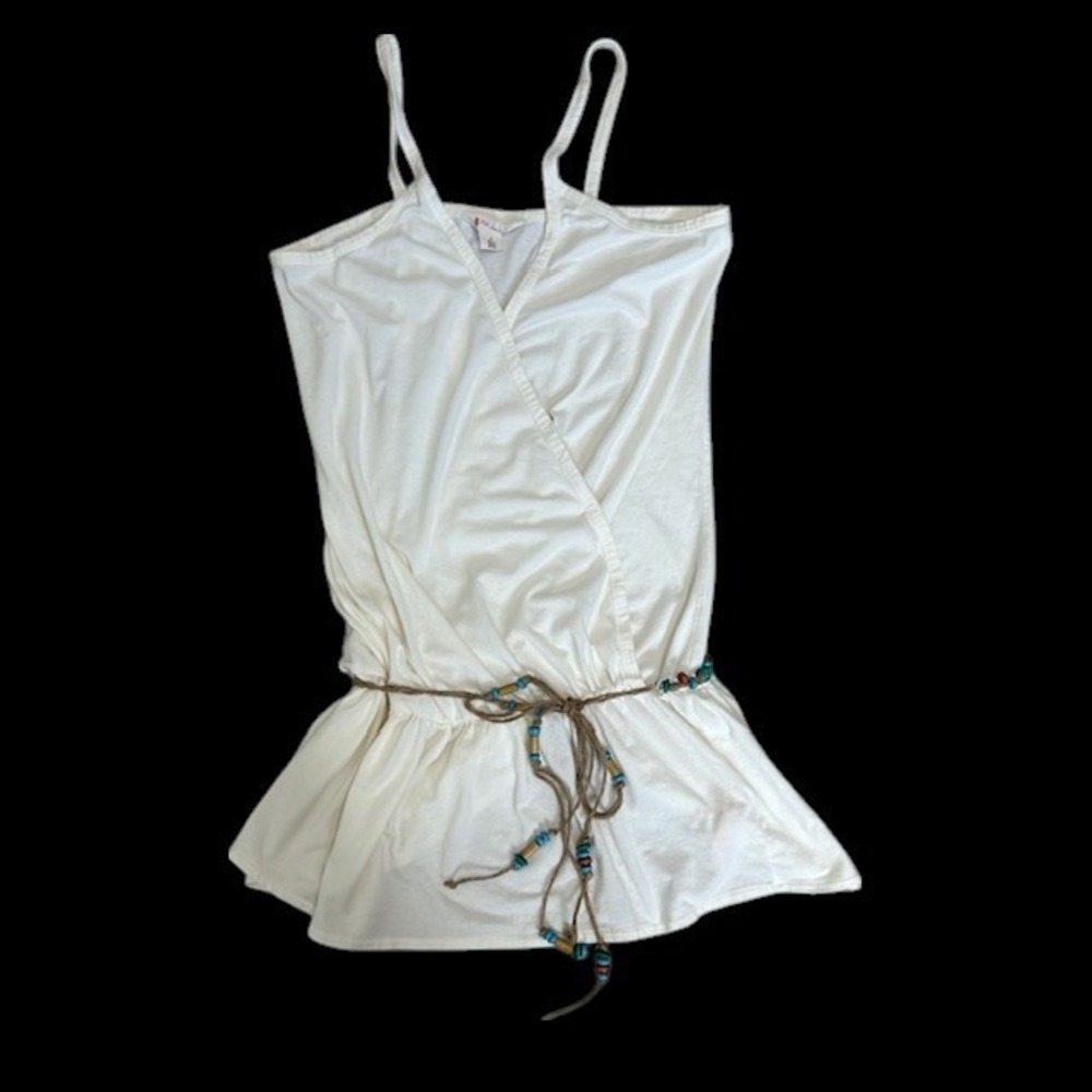 Ralph Lauren Polo Jeans Co. Cream Wrapped Draped Goddess Top Size M - Picture 3 of 14